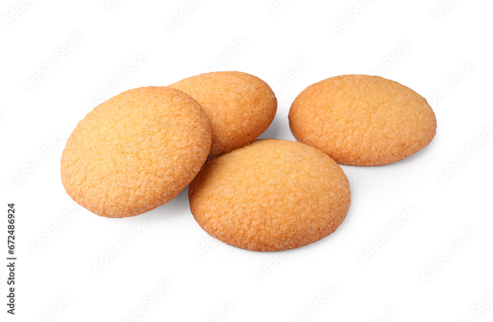Tasty Danish butter cookies isolated on white Tasty Danish butter cookies isolated on white