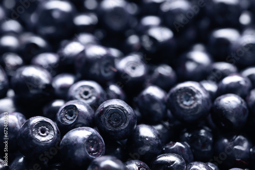 Many tasty fresh bilberries as background  closeup view