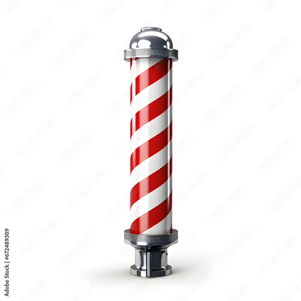 Barber pole isolated on a white background. Barber pole isolated on a white background.