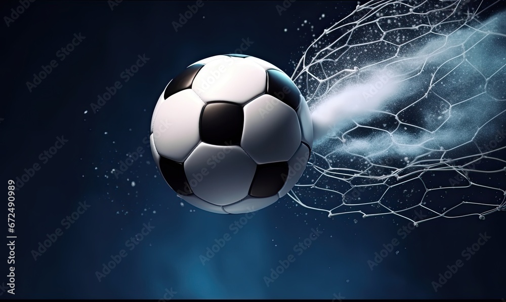 Fototapeta premium Soccer on the goal 