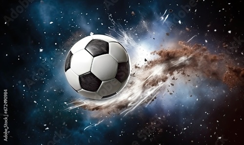 Soccer ball in the sky