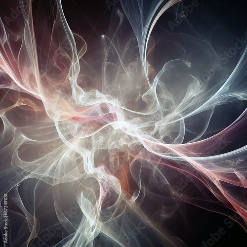 Abstract background with wispy smoke design