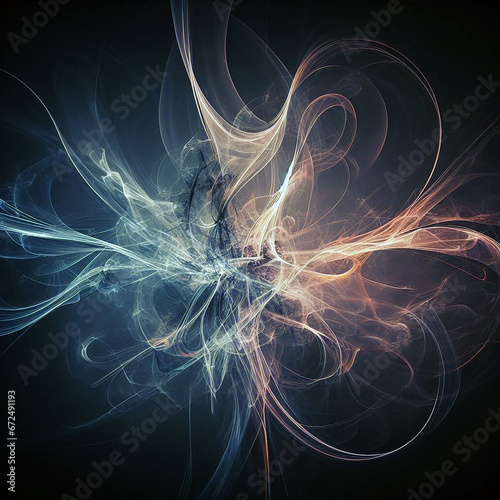 Abstract background with wispy smoke design photo