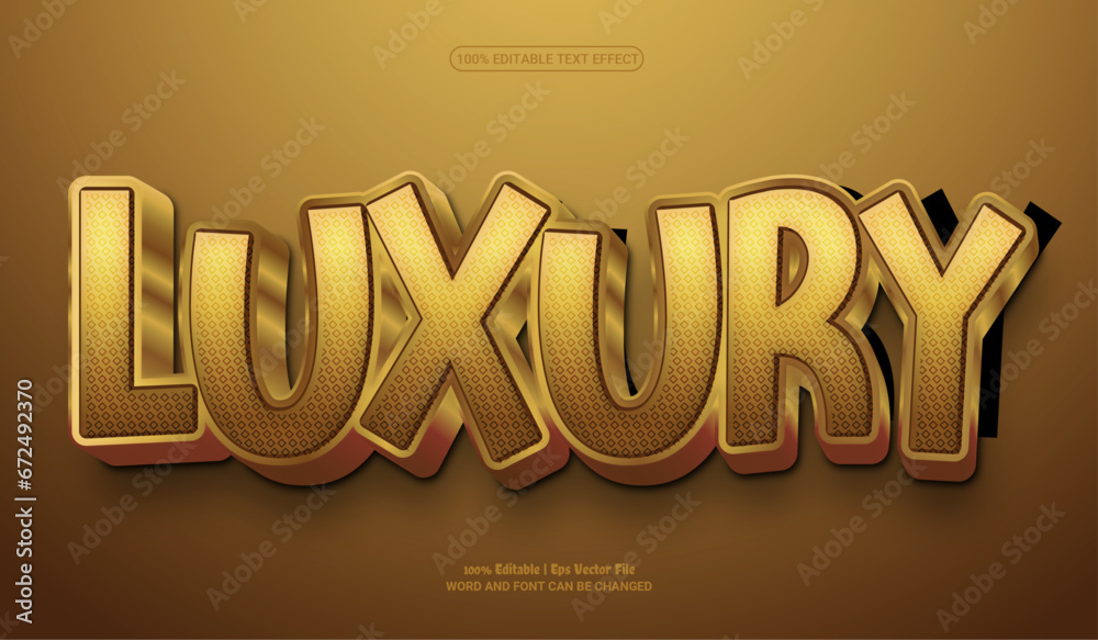 Luxury fully editable premium 3d vector text effect 