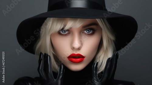 portrait of a girl in a hat