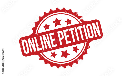 Online Petition rubber grunge stamp seal vector