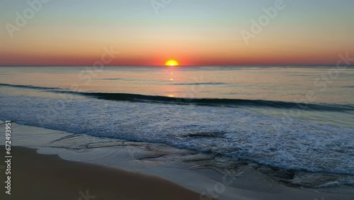 Wallpaper Mural Sunrise seascape with smoke haze and clear skies at Shelly Beach on the Central Coast, NSW, Australia. Torontodigital.ca