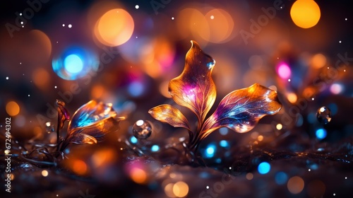 Abstract Blurred Image Night Festival Garden ,Bright Background, Background Hd