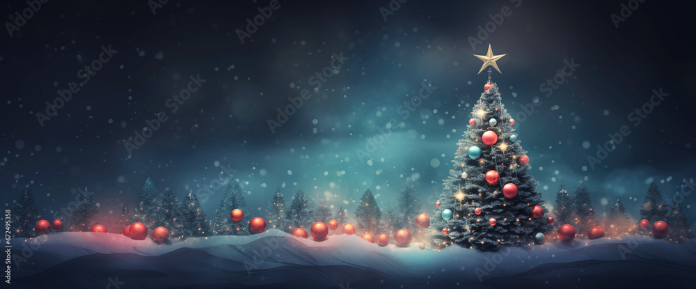 Christmas tree on a background with copy space. Christmas tree on a background with copy space.