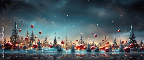 Christmas tree on a background with copy space.