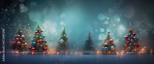 Christmas tree on a background with copy space.
