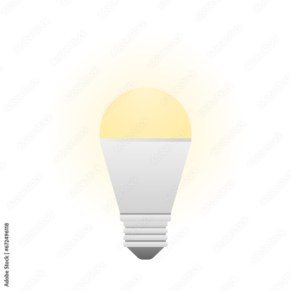 シンプルなイラスト_LED,電球,半灯 シンプルなイラスト_LED,電球,半灯