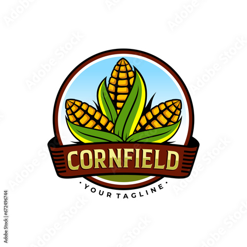 Vintage Logo Corn Vector illustration
