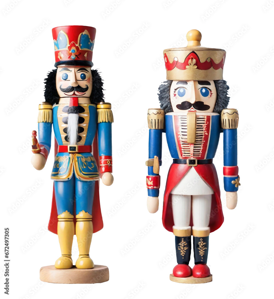 Christmas time. Nutcracker wooden toy isolated. PNG file. Ai generated image Christmas time. Nutcracker wooden toy isolated. PNG file. Ai generated image