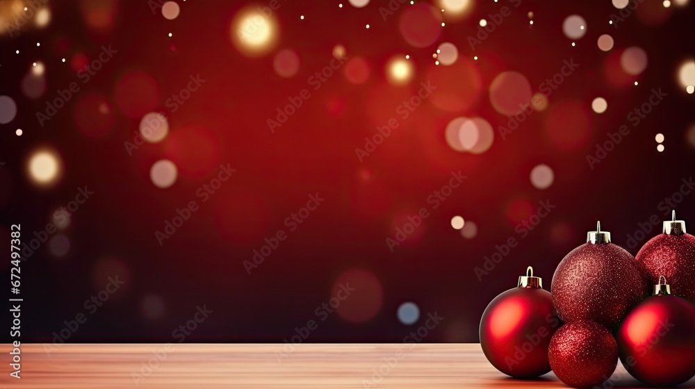 Christmas background with red baubles Christmas background with red baubles