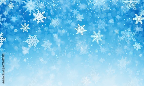 Snowflakes on blue background © Cambo27