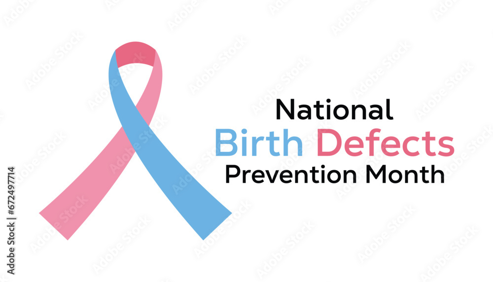 Vector illustration on the theme of National Birth Defects Prevention month observed each year during January.banner, Holiday, poster, card and background design. Vector illustration on the theme of National Birth Defects Prevention month observed each year during January.banner, Holiday, poster, card and background design.