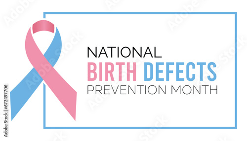 Vector illustration on the theme of National Birth Defects Prevention month observed each year during January.banner, Holiday, poster, card and background design.
