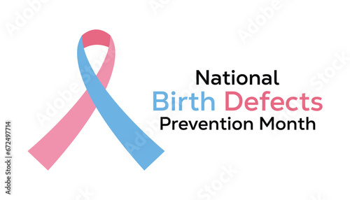 Vector illustration on the theme of National Birth Defects Prevention month observed each year during January.banner, Holiday, poster, card and background design.