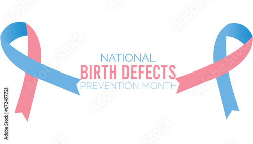 Vector illustration on the theme of National Birth Defects Prevention month observed each year during January.banner, Holiday, poster, card and background design.