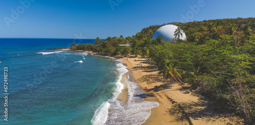 Tranquil view of Domes beach in Rincon Puerto Rico photo
