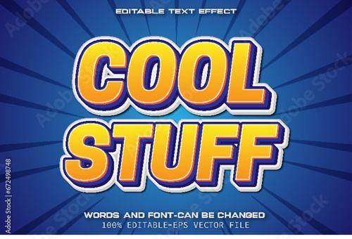 Cool Stuff Editable Text Effect Cartoon Style