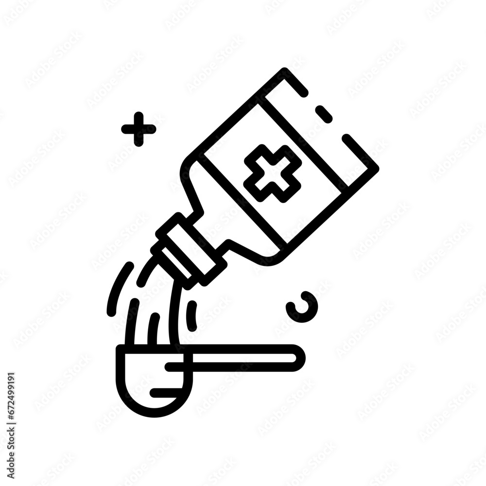 Syrup bottle icon vector illustration isolated on white background. Syrup bottle icon vector illustration isolated on white background.