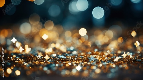 Gold Silver Fireworks Bokeh New Year ,Bright Background, Background Hd