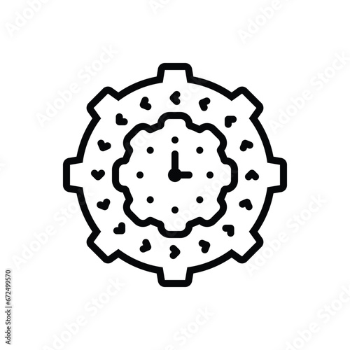 Black line icon for process  