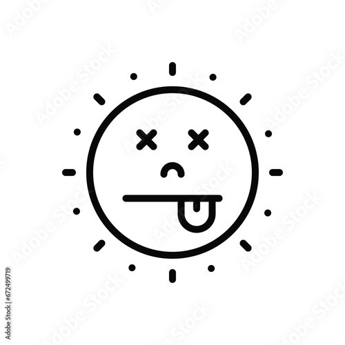 Black line icon for waste time 