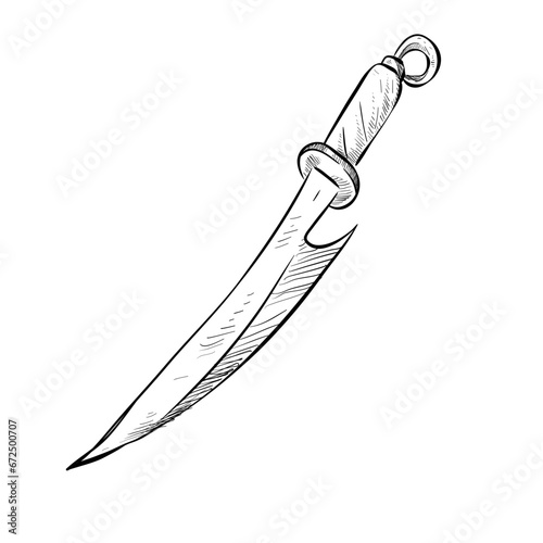 Dagger handdrawn illustration