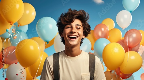 Poster Banner Creative Collage Young Guy ,Bright Background, Background Hd © Alex Cuong
