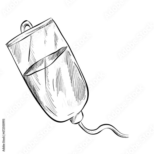 Infusion bag handdrawn illustration