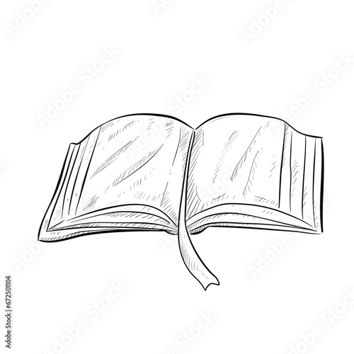 book handdrawn illustration