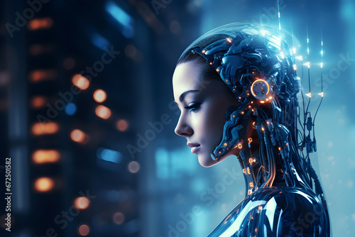 Futuristic artificial intelligence 4k image 