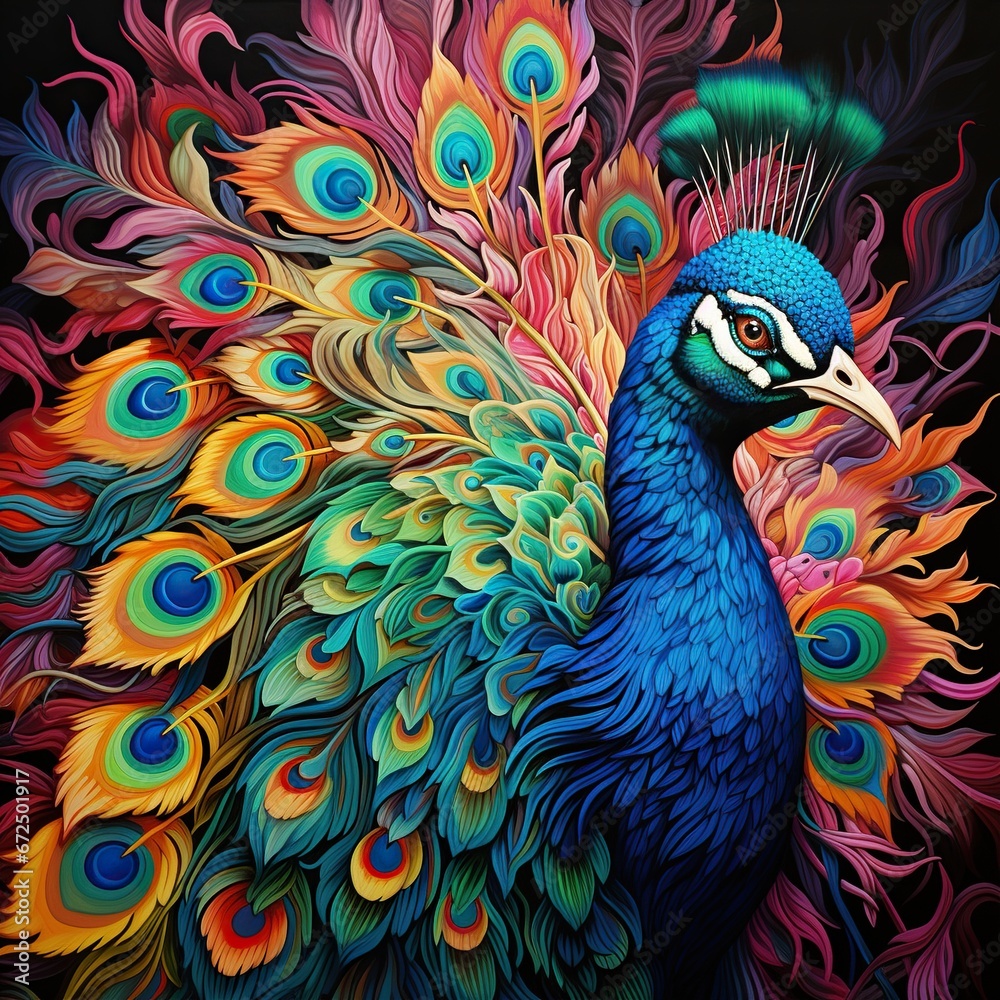 Fototapeta premium peacock feather background