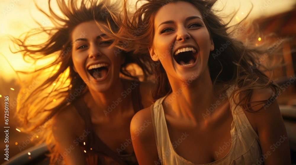Two Friends Amusement Park Soft Focus ,Bright Background, Background Hd Two Friends Amusement Park Soft Focus ,Bright Background, Background Hd