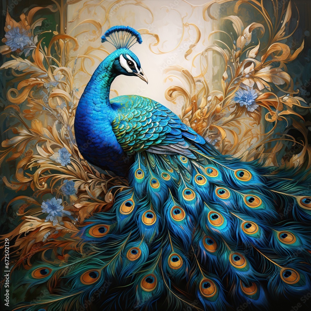 Fototapeta premium peacock feather background
