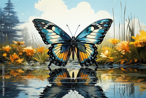 butterfly on the water