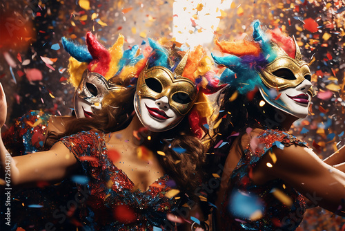 Carnival Dancer Mask Mardi Gras Fest