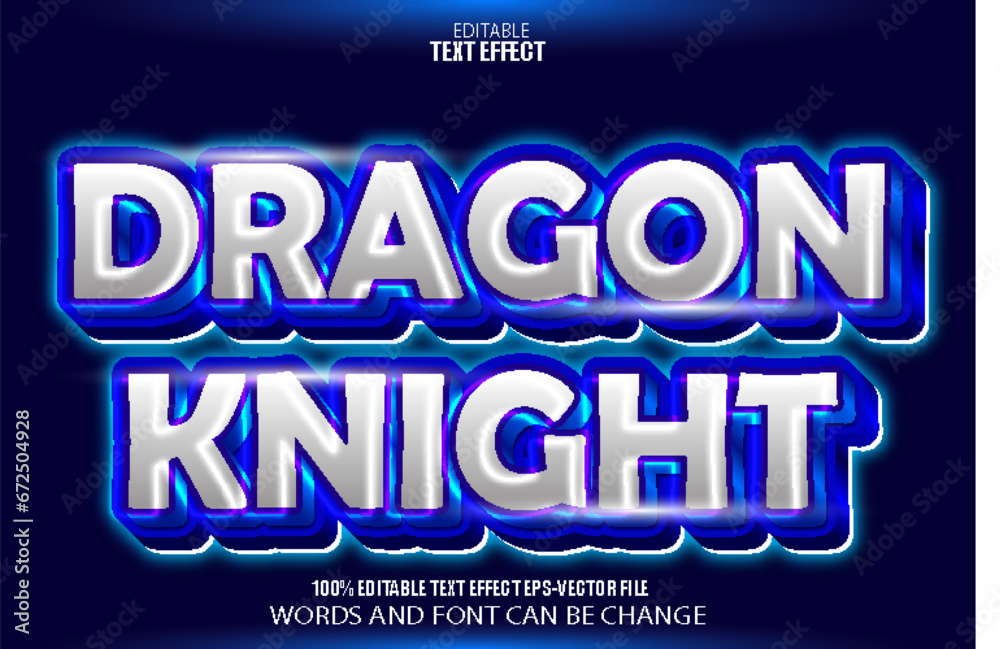 Dragon Knight Editable Text Effect Modern Style