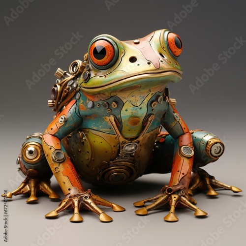 frog on white background