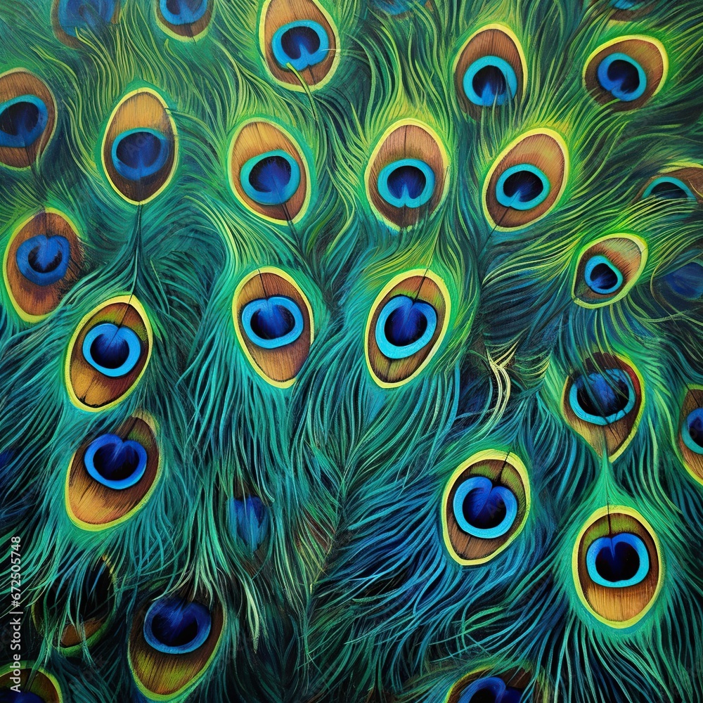Obraz premium peacock feather background