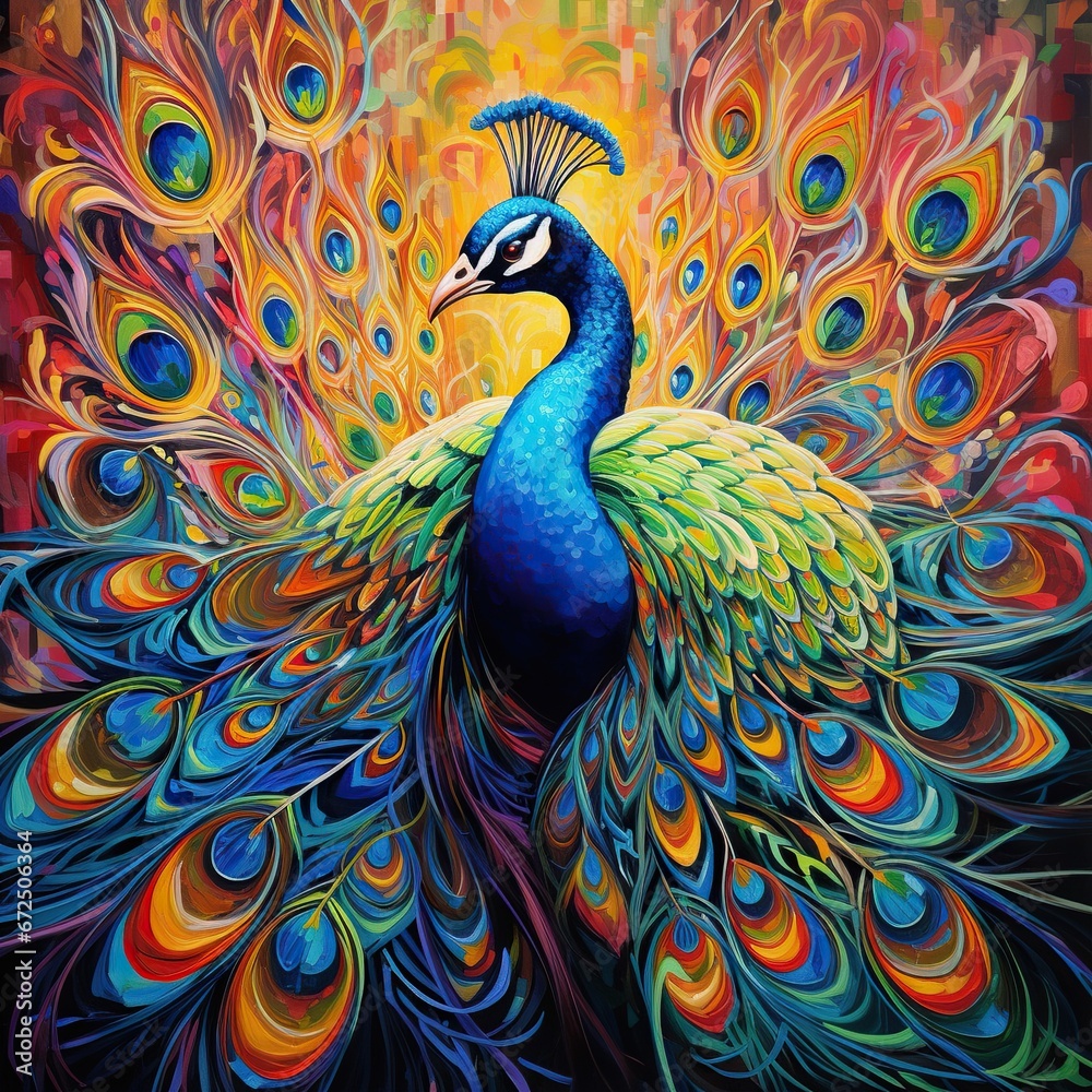 Fototapeta premium peacock feather background