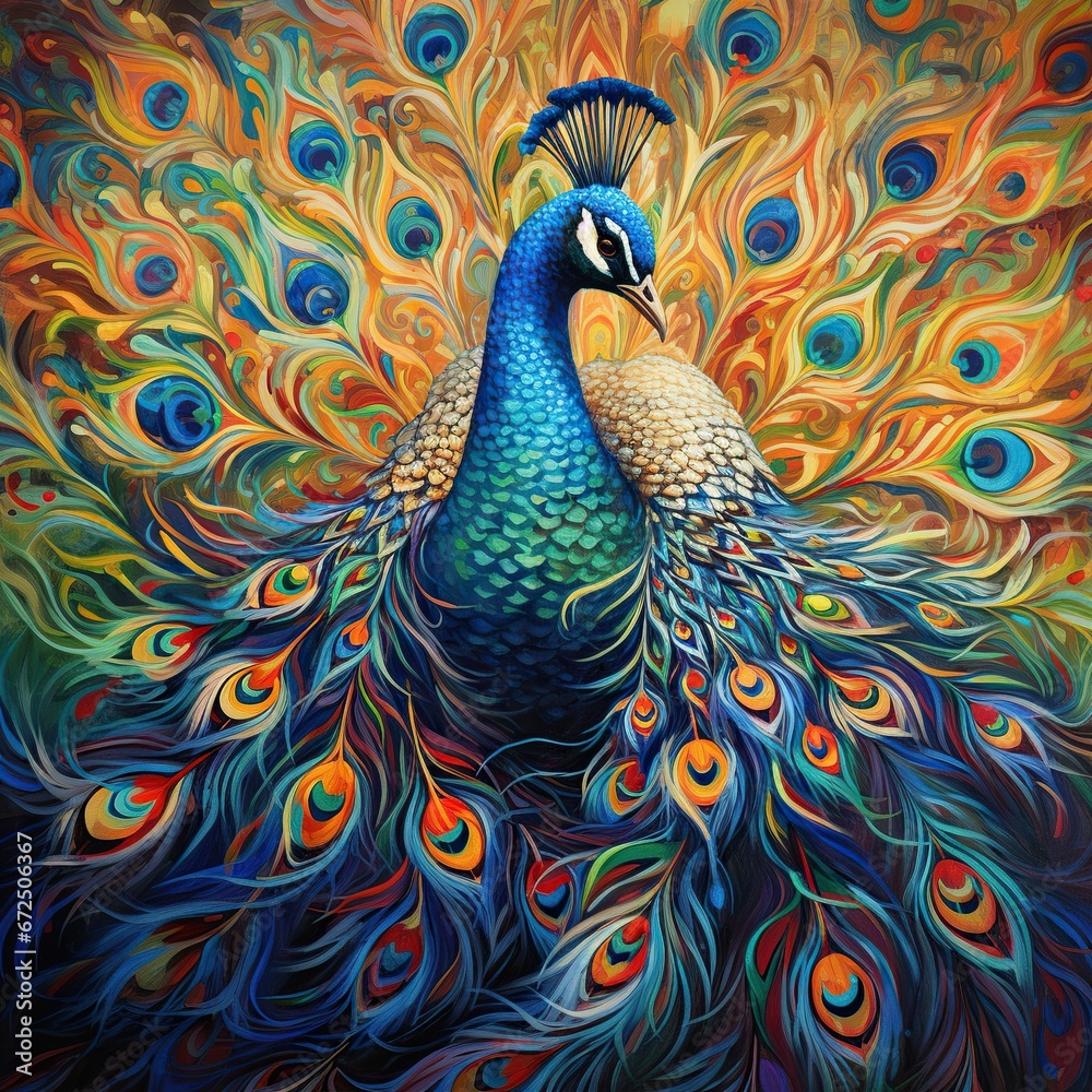 Fototapeta premium peacock feather background