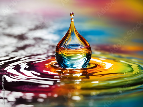 A water drops effect illustration for decoration. photo