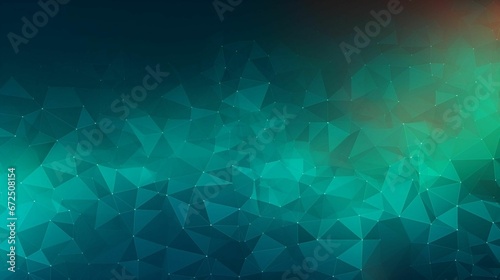 AI generated illustration of a geometric dark blue and green background