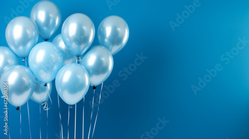 Wallpaper Mural anniversary balloons blue white Torontodigital.ca