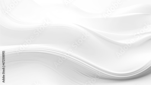 Abstract white and gray color background with wave line pattern, 3D illustration.	 photo
