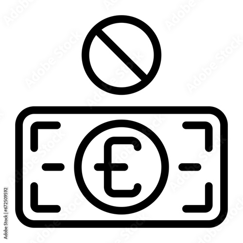 no money line icon